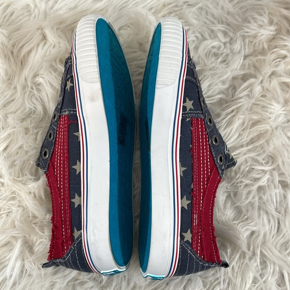 Blowfish Malibu Play Stars And Stripes Laceless Sneakers Navy Blue Red Women 7 - Picture 8 of 11